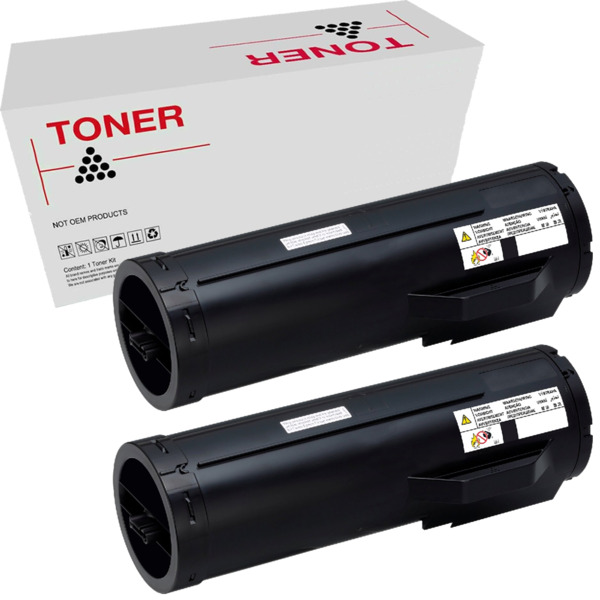 106R03944 pack 2 cartuchos de toner compatible con Xerox VersaLink B600 / B605 / B610 / B615 (46,7K) de alta calidad