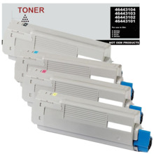 46443104 46443103 46443102 46443101 pack 4 cartuchos de toner compatible con Oki C833 / C843