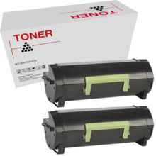 50F2000 / 502 / 50F2H00 / 502H / 51F2H00 / 512H pack 2 toner generico Lexmark MS310 MS312 MS410 MS415 MS510 MS610