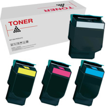 802SK 802SC 802SM 802SY pack 4 cartuchos de toner compatible con Lexmark CX310 / CX410 / CX510 de alta calidad