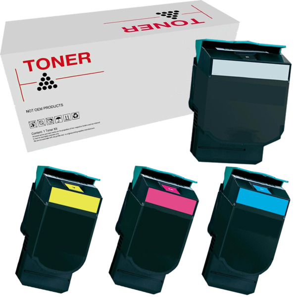 802SK 802SC 802SM 802SY pack 4 cartuchos de toner compatible con Lexmark CX310 / CX410 / CX510 de alta calidad