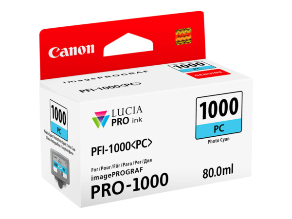 Canon PFI1000 Cyan Photo Cartucho de Tinta Original - PFI1000PC/0550C001