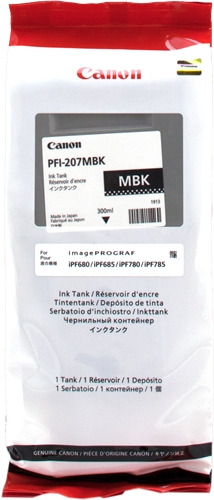 Canon PFI207 Negro Mate Cartucho de Tinta Original - PFI207MBK/8788B001