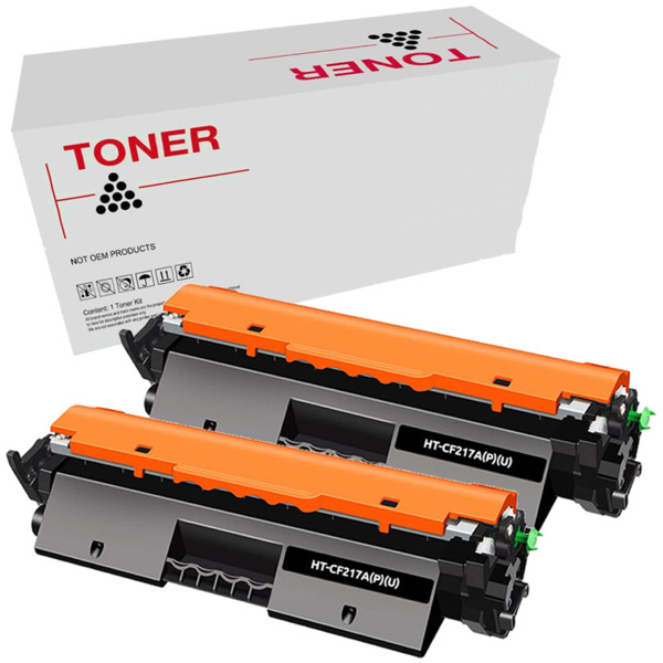 CF217A - 17A pack 2 toner negro generico HP CF217A (17A) para Laserjet negro M 102, Laserjet negro MFP M130