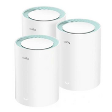 Cudy M1300 Pack de 3 Sistemas WiFi Mesh AC1200 Dual Band - 867Mbps en 5GHz, 300Mbps en 2,4GHz - 1x Puerto LAN 1000/100/10Mbps, 1