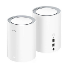 Cudy M1800 Pack de 2 Sistemas WiFi 6 Mesh AX1800 Dual Band - 1201Mbps en 5GHz, 574Mbps en 2,4GHz - 1x Puerto LAN 1000/100/10Mbps