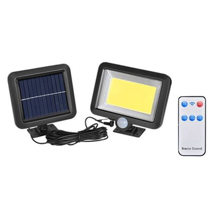 Elbat Foco Solar + Mando - 1000LM - Luz Fria 6500K - Sensor de Movimiento - Bateria 1200mah