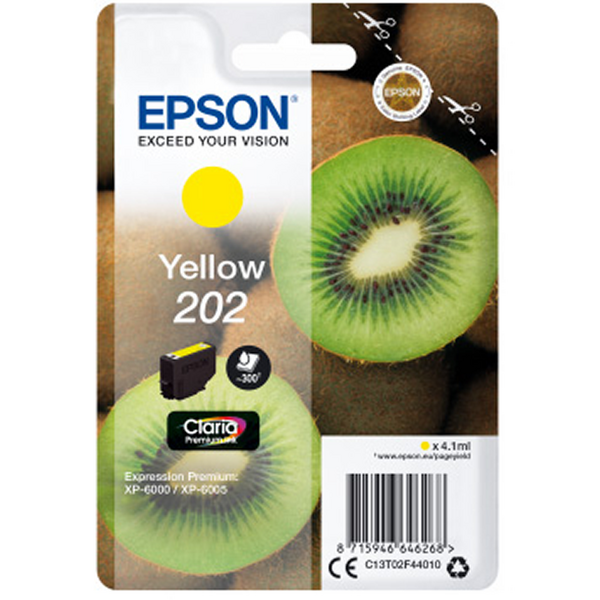 Epson 202 Amarillo Cartucho de Tinta Original - C13T02F44010