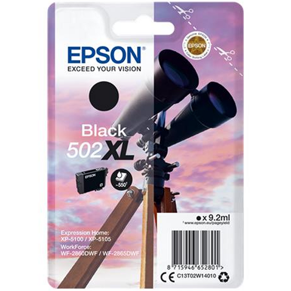 Epson 502XL Negro Cartucho de Tinta Original - C13T02W14010