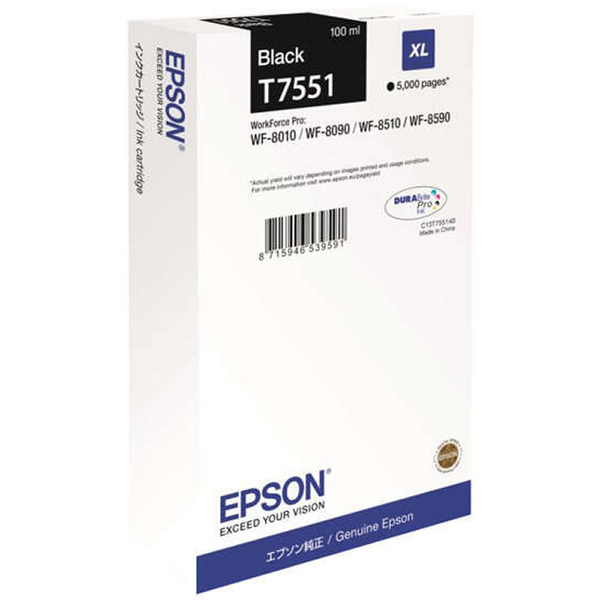 Epson T7551 Negro Cartucho de Tinta Original - C13T755140/C13T75514N