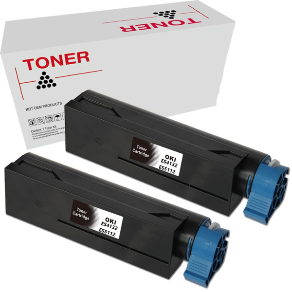 ES4132 / ES4192 / ES5112 / ES5162 pack 2 cartuchos de toner compatible con OKI Executive 45807116 de alta calidad