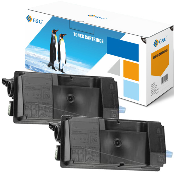 G&G TK3170 pack 2 cartuchos de toner compatible con Kyocera 1T02T80NL0 / 1T02T80NL1 de alta calidad