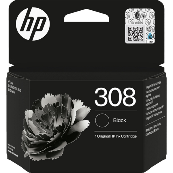 HP 308 Negro Cartucho de Tinta Original - 7FP21UE