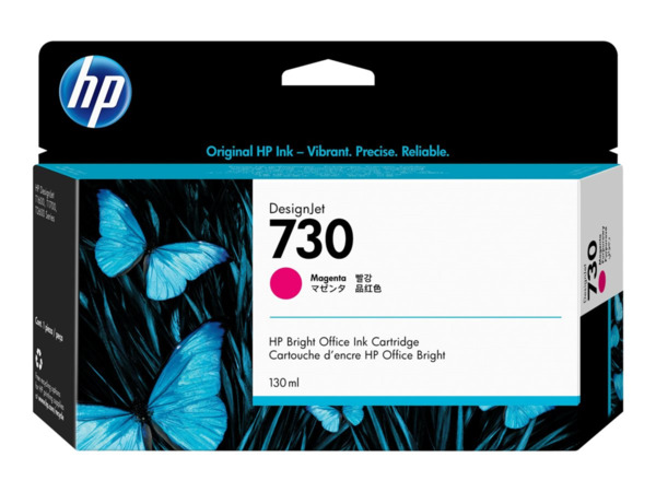 HP 730 Magenta Cartucho de Tinta Original - P2V63A