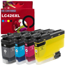 LC426XL pack 4 cartuchos de tinta compatible con Brother LC426XLBK LC426XLC LC426XLM LC426XLY