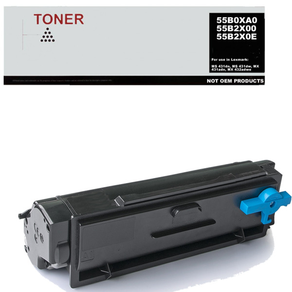 MS431/MX431/MX432 toner negro compatible con Lexmark 55B0XA0 55B2X00 55B2X0E.