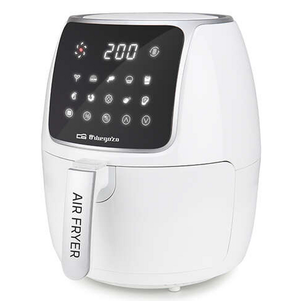 Orbegozo FDR 64 Freidora sin Aceite Saludable - Potencia 1300-1500W - Capacidad 4 Litros - 12 Programas de Coccion - Pantalla LE