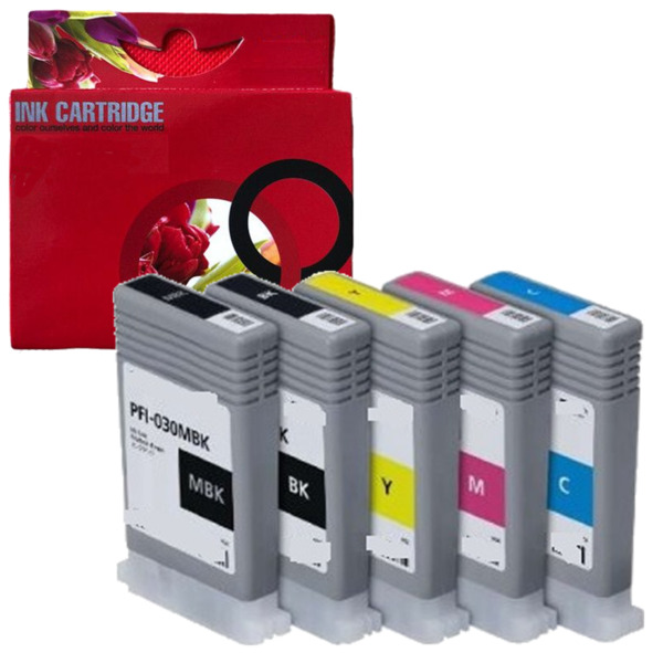 PFI030 pack 5 tintas compatible con Canon imagePROGRAF TA-20, imagePROGRAF TA-30