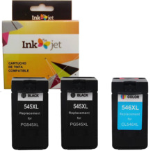 PG545XL CL546XL Pack 3 tinteiro generico Canon 8286B001 / 8287B001, 8288B001 / 8289B001