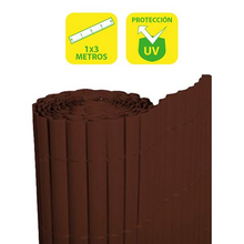 SunGarden Cañizo Plastico Doble Cara 1x3m - Color Marron Oscuro