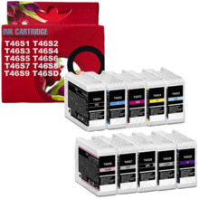 T46S1 T46S2 T46S3 T46S4 T46S5 T46S6 T46S7 T46S8 T46S9 T46SD pack 10 tintas compatible con Epson SureColor P700, SureColor P706