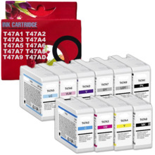 T47A1 T47A2 T47A3 T47A4 T47A5 T47A6 T47A7 T47A8 T47A9 T47AD pack 10 tintas compatible con Epson SureColor P900