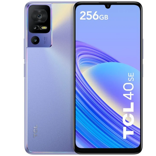 TCL 40 SE Smartphone 6.75" - 12GB - 256GB - Camara 50MP - Bateria 5010mAh - Color Violeta