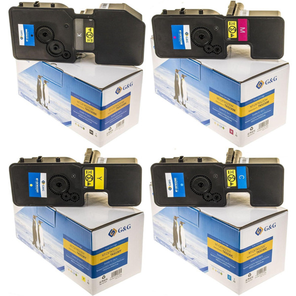 TK5220 / TK5230 pack 4 toner G&G generico Kyocera TK5220K/TK5230K, TK5220C/TK5230C, TK5220M/TK5230M, TK5220Y/TK5230Y