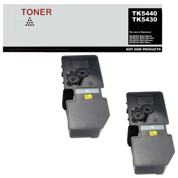 TK5440 / TK5430 pack 2 cartuchos de toner compatible con Kyocera 1T0C0A0NL0 / TK5440K / 1T0C0A0NL1 / TK5430K