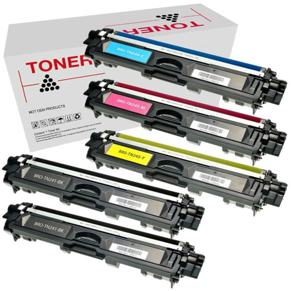 TN241 / TN245 pack 5 toner generico Brother DCP-9020CDW HL-3140CW HL-3150CDW HL-3170CDW…