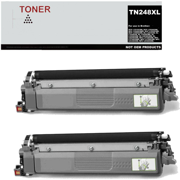 TN248XL pack 2 toner negro compatible con Brother TN248XLBK