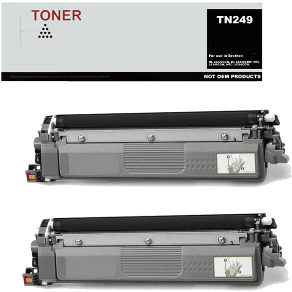 TN249 pack 2 toner negro compatible con Brother TN249BK