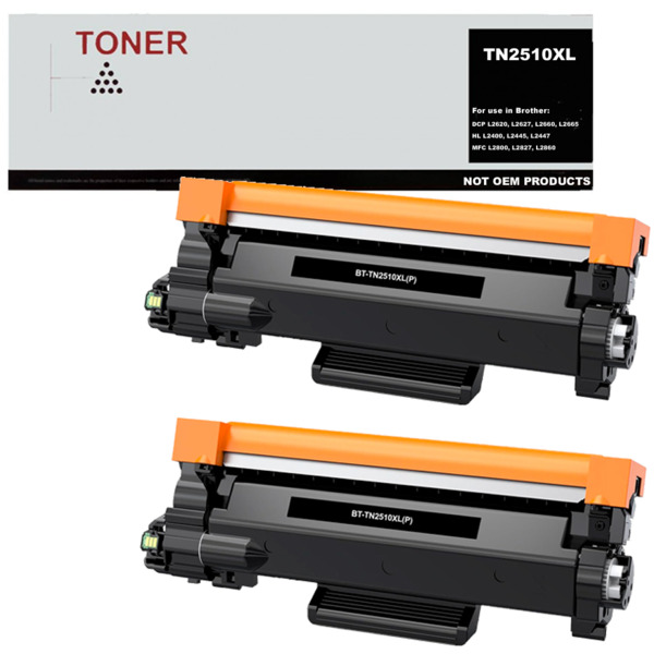 TN2510XL pack 2 toner negro compatible con Brother TN2510XL