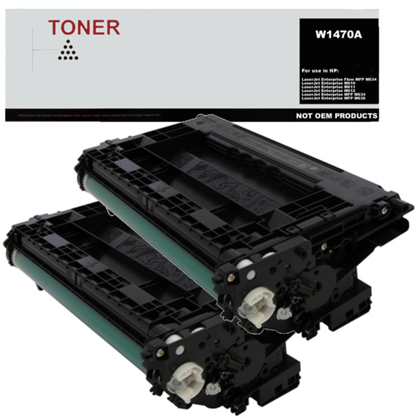 W1470A pack 2 cartuchos de toner negro compatible con HP 147A