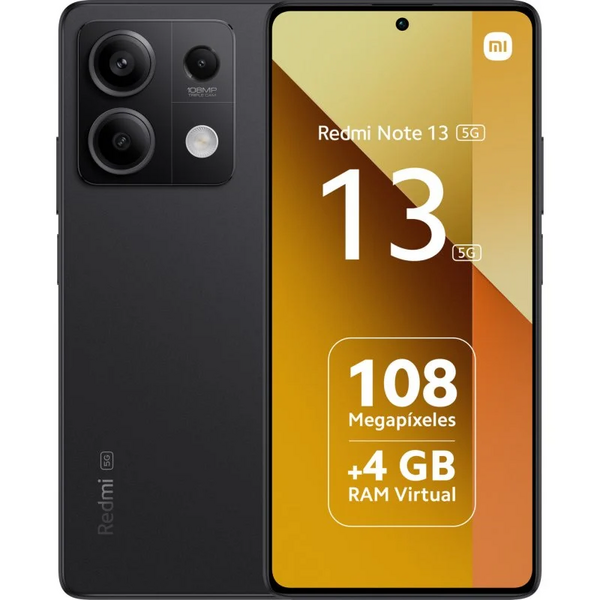 Xiaomi Redmi Note 13 5G Smartphone Pantalla AMOLED 6.67" - 8GB - 256GB - Camara Principal 108MP - Bateria 5000mAh - Admite Carga